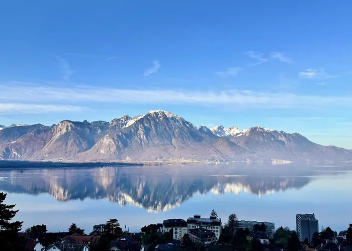 Vue Epoustouflante A Montreux Veytaux