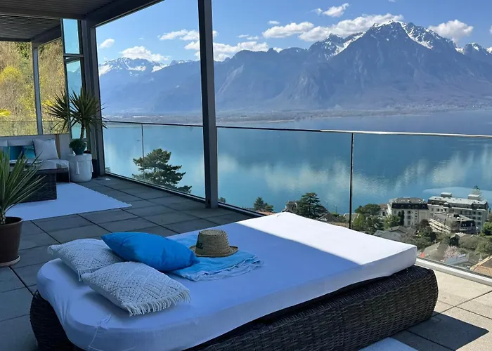 Vue Epoustouflante A Montreux