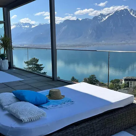 Vue Epoustouflante A Montreux